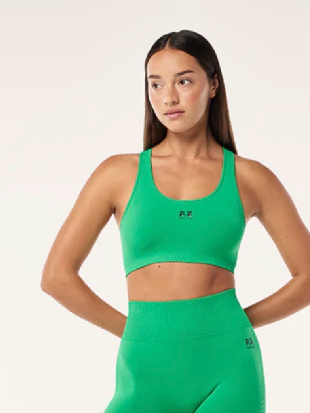 P.E Nation Green Seamless Sports Bra — Vibrant Performance Crop